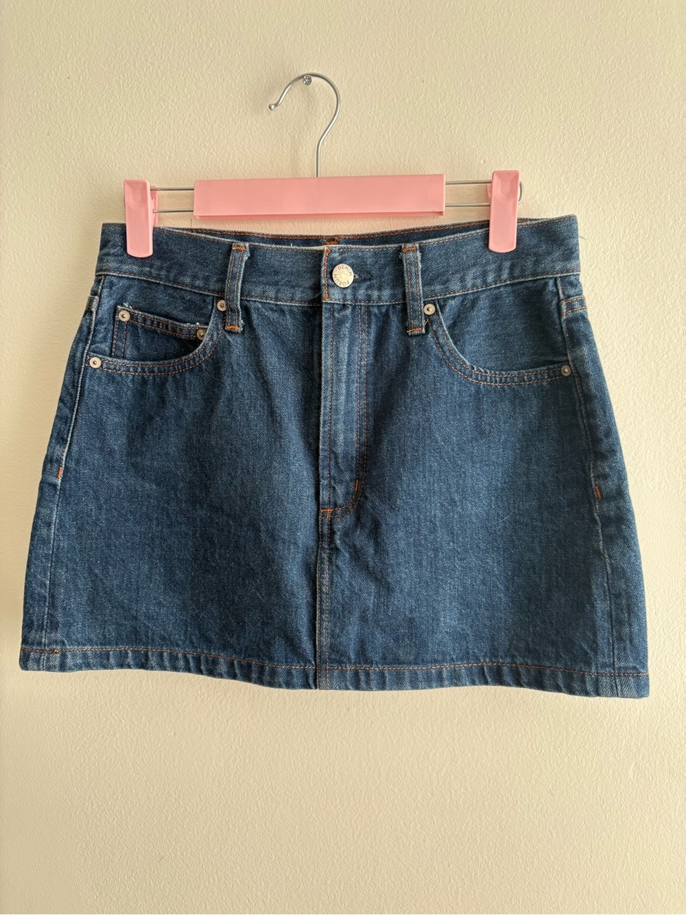 Denim Forum The â90s Ricci Denim Mini Skirt Size 25